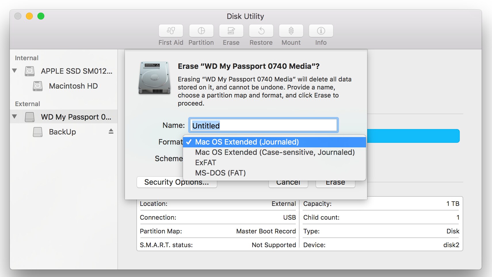 is there a way to partition a wd my passport for part mac and windows