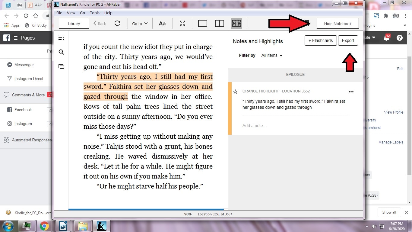 copy and paste on kindle for mac citation